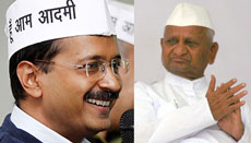 Arvind Kejriwal and Anna Hazare